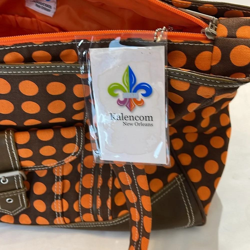 KALENCOM NEW ORLEANS Orange Polka Dot BABY Tote Bag Set